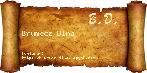 Brumecz Dina névjegykártya